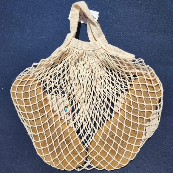 THE SAK Shana Rainbow Wood Beaded Hand Crochet Sandals & Bag Size 6 Boho Thong - Picture 16 of 16